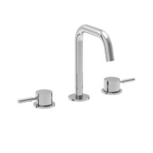Coalbrook Domo deck mounted 3 hole basin mixer angled spout