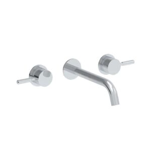 Coalbrook Domo 3 hole wall mounted basin mixer 190mm spout