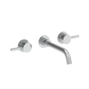 Coalbrook Domo 3 hole wall mounted basin mixer 190mm spout with boss