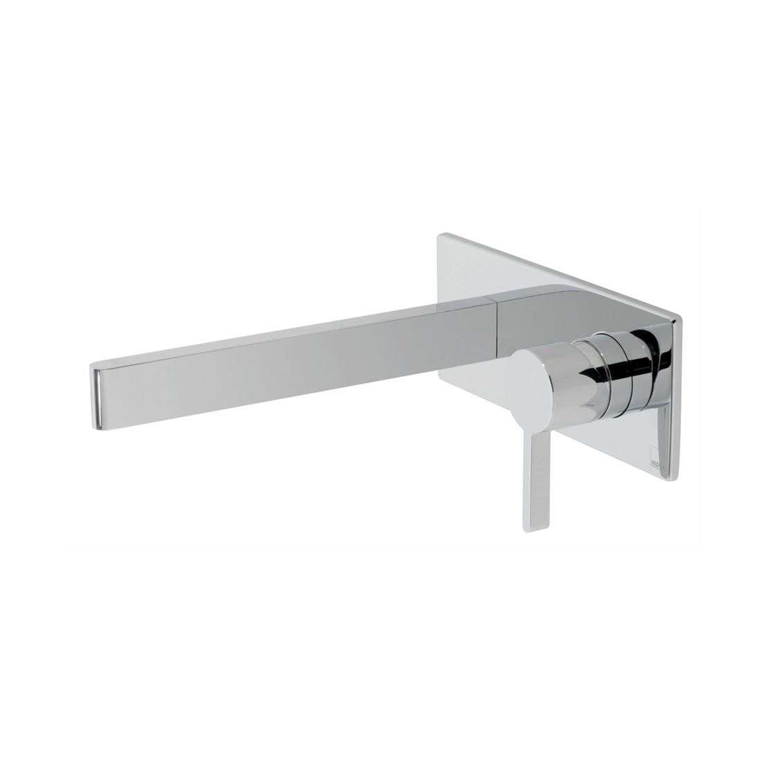 Vado Edit Wall Mounted Single Lever Basin Mixer with Rectangular Backplate - Chrome - Image 2