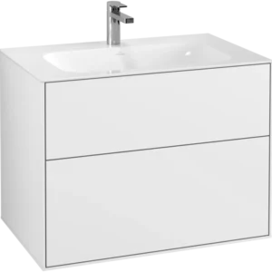 Villeroy & Boch Finion Vanity unit, 2 Drawers, 796 x 591 x 498 mm, Glossy White Lacquer