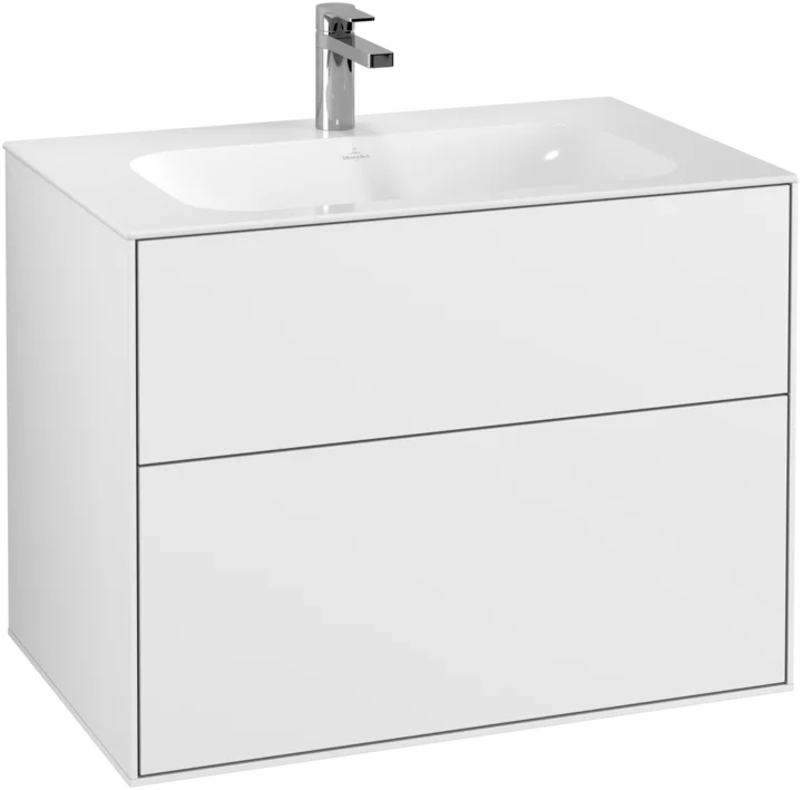 Villeroy & Boch Finion Vanity unit, 2 Drawers, 796 x 591 x 498 mm, Glossy White Lacquer