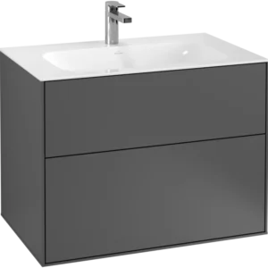 Villeroy & Boch Finion Vanity unit, 2 Drawers, 796 x 591 x 498 mm, Anthracite Matt Lacquer