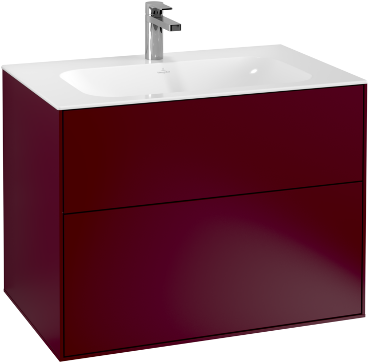 Villeroy & Boch Finion Vanity unit, 2 Drawers, 796 x 591 x 498 mm, Peony Matt Lacquer