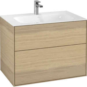 Villeroy & Boch Finion Vanity unit, 2 Drawers, 796 x 591 x 498 mm, Oak Veneer