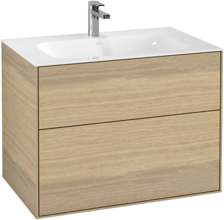 Villeroy & Boch Finion Vanity unit, 2 Drawers, 796 x 591 x 498 mm, Oak Veneer