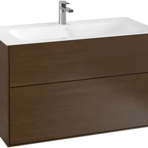 Villeroy & Boch Finion Vanity unit, 2 Drawers, 996 x 591 x 498 mm, Walnut Veneer