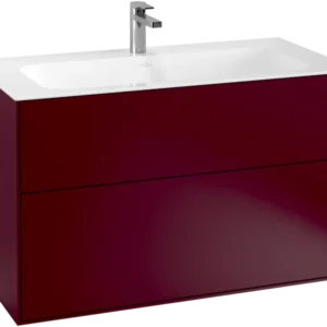 Villeroy & Boch Finion Vanity unit, 2 Drawers, 996 x 591 x 498 mm, Peony Matt Lacquer