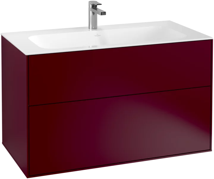 Villeroy & Boch Finion Vanity unit, 2 Drawers, 996 x 591 x 498 mm, Peony Matt Lacquer