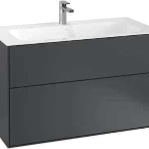Villeroy & Boch Finion Vanity unit, 2 Drawers, 996 x 591 x 498 mm, Midnight Blue Matt Lacquer