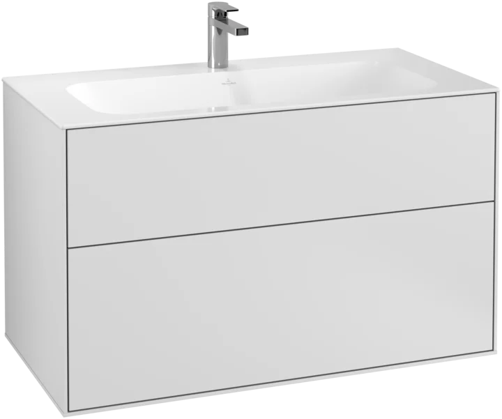 Villeroy & Boch Finion Vanity unit, 2 Drawers, 996 x 591 x 498 mm, White Matt Lacquer