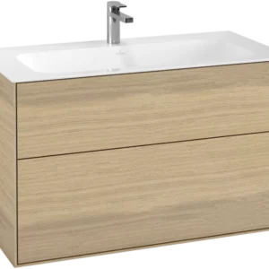 Villeroy & Boch Finion Vanity unit, 2 Drawers, 996 x 591 x 498 mm, Oak Veneer