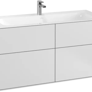 Villeroy & Boch Finion Vanity unit, 4 Drawers, 1196 x 591 x 498 mm, White Matt Lacquer