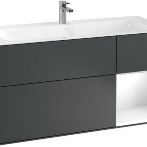 Villeroy & Boch Finion Vanity unit with lighting, 3 drawers, 1196 x 591 x 498 mm, Midnight Blue Matt Lacquer