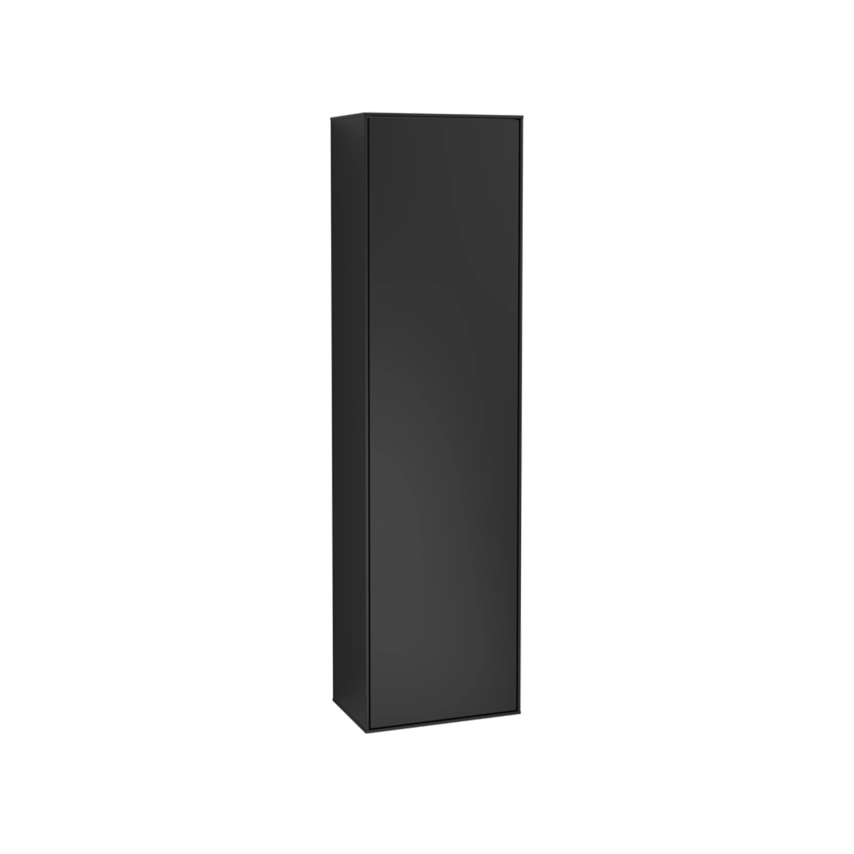 Villeroy & Boch Finion Tall cabinet 1 door, 418 x 1516 x 270 mm, Black Matt Lacquer