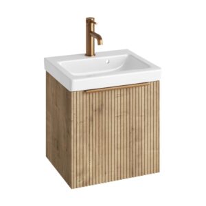 Abacus S3 Linear Concepts 45cm Basin Furniture Pack, Halifax Oak