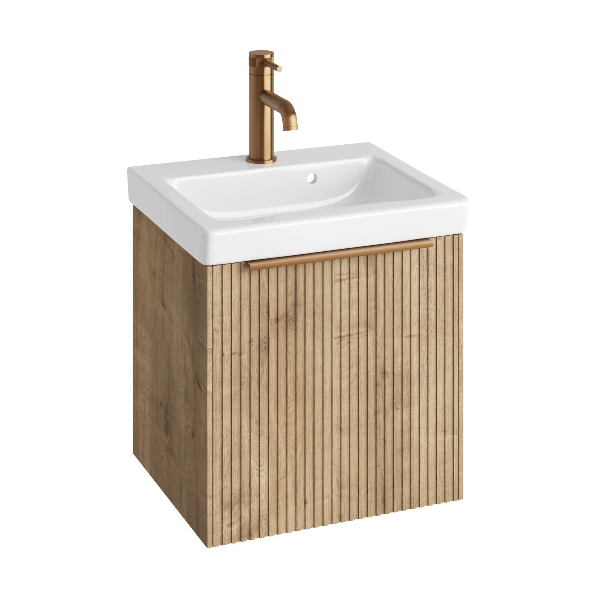 Abacus S3 Linear Concepts 45cm Basin Furniture Pack, Halifax Oak