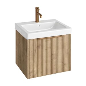 Abacus S3 Linear Concepts 55cm Basin Furniture Pack, Halifax Oak