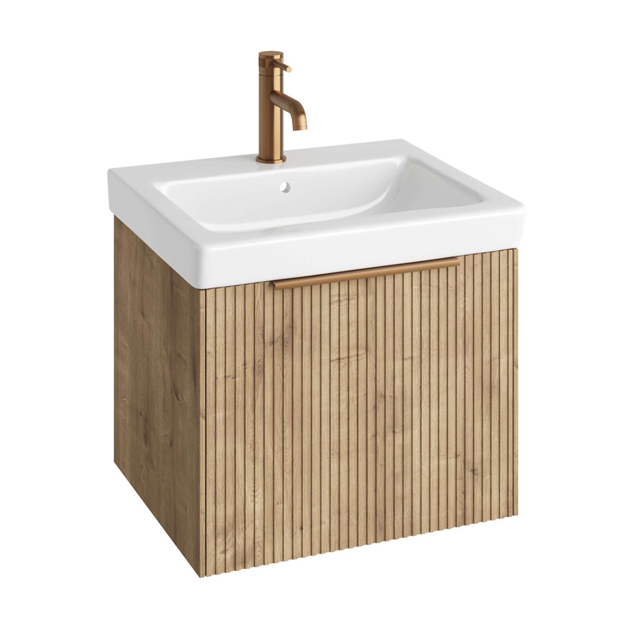 Abacus S3 Linear Concepts 55cm Basin Furniture Pack, Halifax Oak