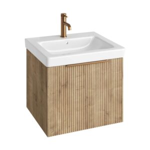Abacus S3 Linear Concepts 60cm Basin Furniture Pack, Halifax Oak