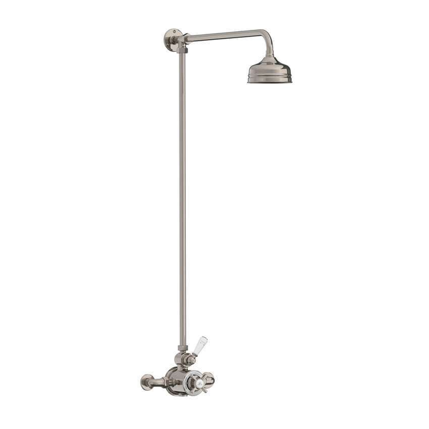 Lefroy Brooks Classic Thermostatic Valve With Riser - Silver Nickel
