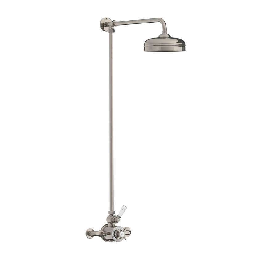 Lefroy Brooks Classic Thermostatic Valve With Riser - Silver Nickel