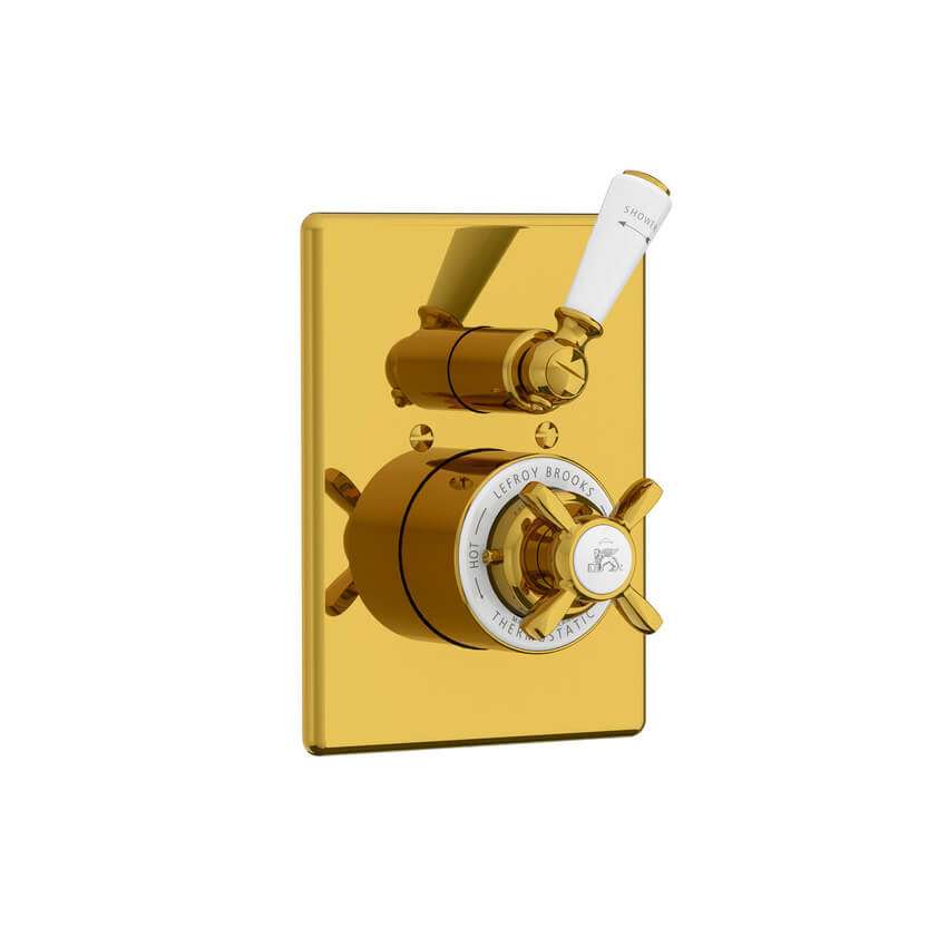 Lefroy Brooks Classic Concealed Thermostatic Valve - Antique Gold