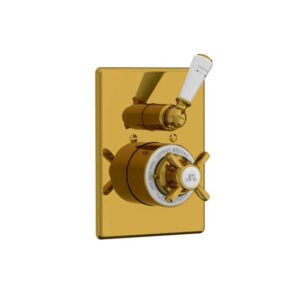Lefroy Brooks Classic Concealed Thermostatic Valve - Polished Brass