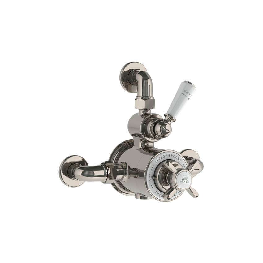 Lefroy Brooks Classic Thermostatic Valve With Top Return - Silver Nickel