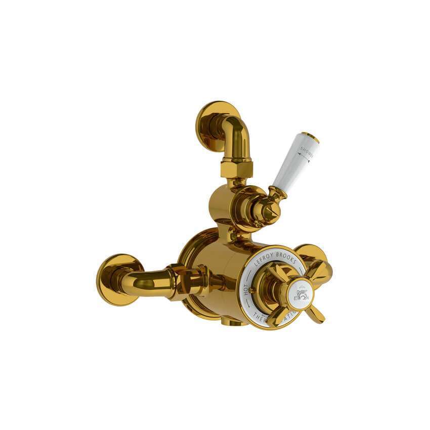 Lefroy Brooks Classic Thermostatic Valve With Top Return - Polished Brass