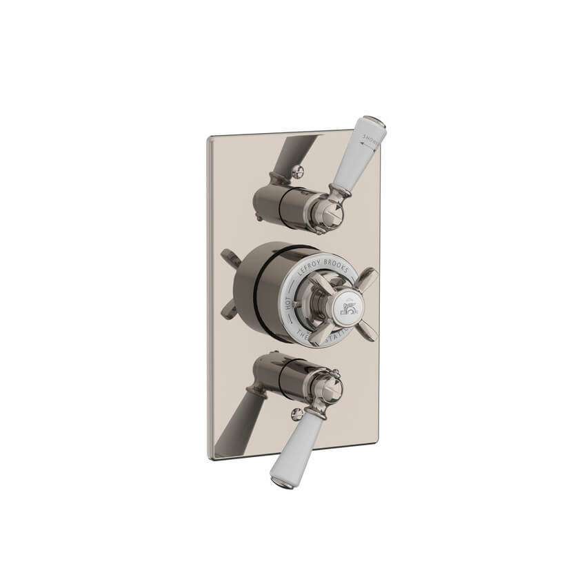 Lefroy Brooks Classic Concealed Dual Thermostatic Valve - Silver Nickel
