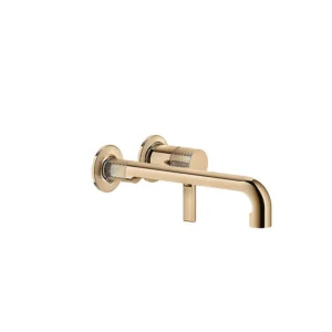 Gessi Inciso - Wall Mounted Two Hole Basin Mixer Long Spout