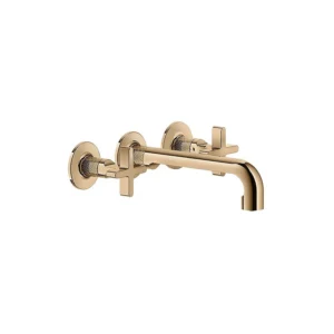 Gessi Inciso + Wall Mounted Three Hole Basin Mixer