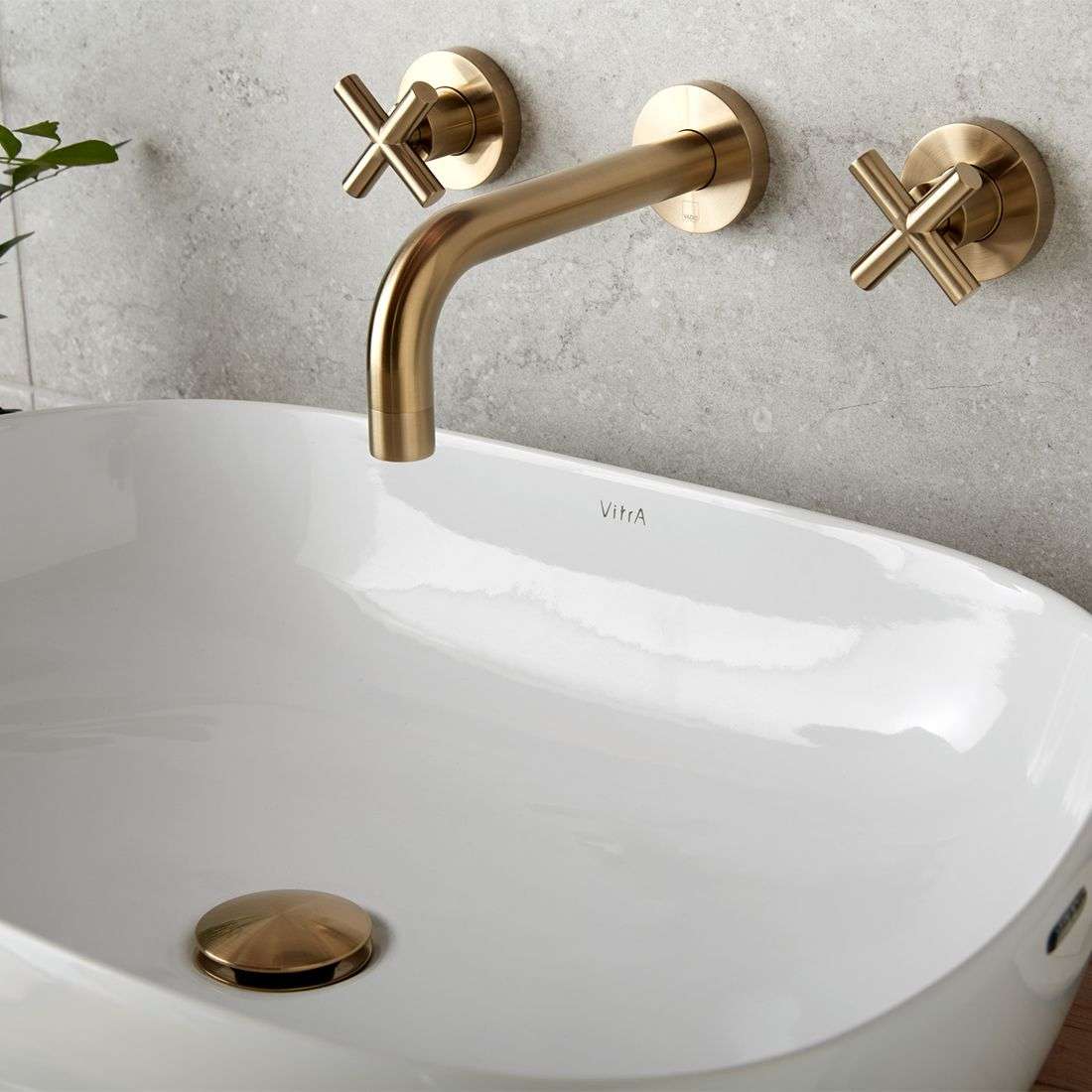 Vado Universal Basin Waste - Brushed Gold - Image 2