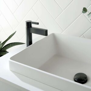 Vado Edit Mono Basin Mixer - Brushed Black