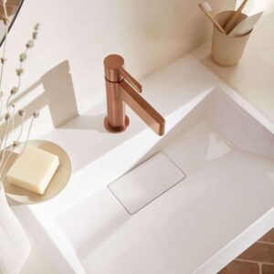Vado Edit Mono Basin Mixer - Brushed Bronze