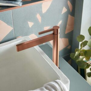 Vado Edit Extended Mono Basin Mixer - Brushed Bronze