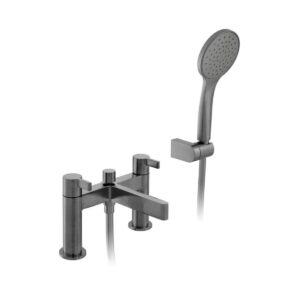 Vado Edit Deck Mounted Bath/Shower Mixer + Shower Kit - Brushed Black