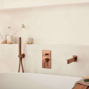 Vado Edit Wall Mounted Bath Spout - Brushed Bronze