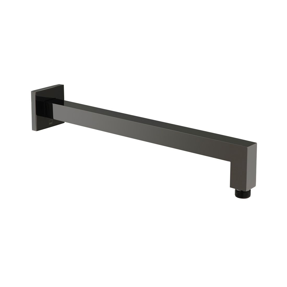 Vado Omika Noir Easy Fit Square Shower Arm, Polished Black