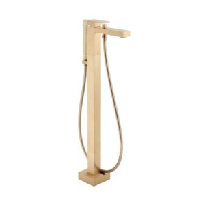 Vado Notion Floor Standing Bath Shower Mixer - Brushed Gold