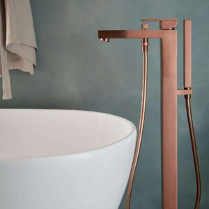Vado Notion Floor Standing Bath Shower Mixer - Brushed Bronze