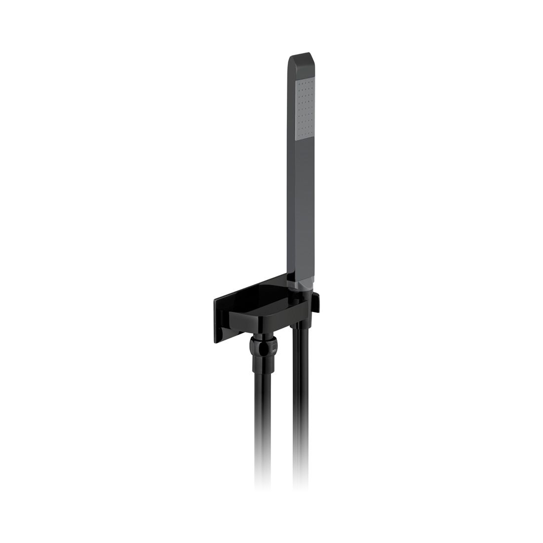 Vado Omika Noir Shower Kit, Polished Black