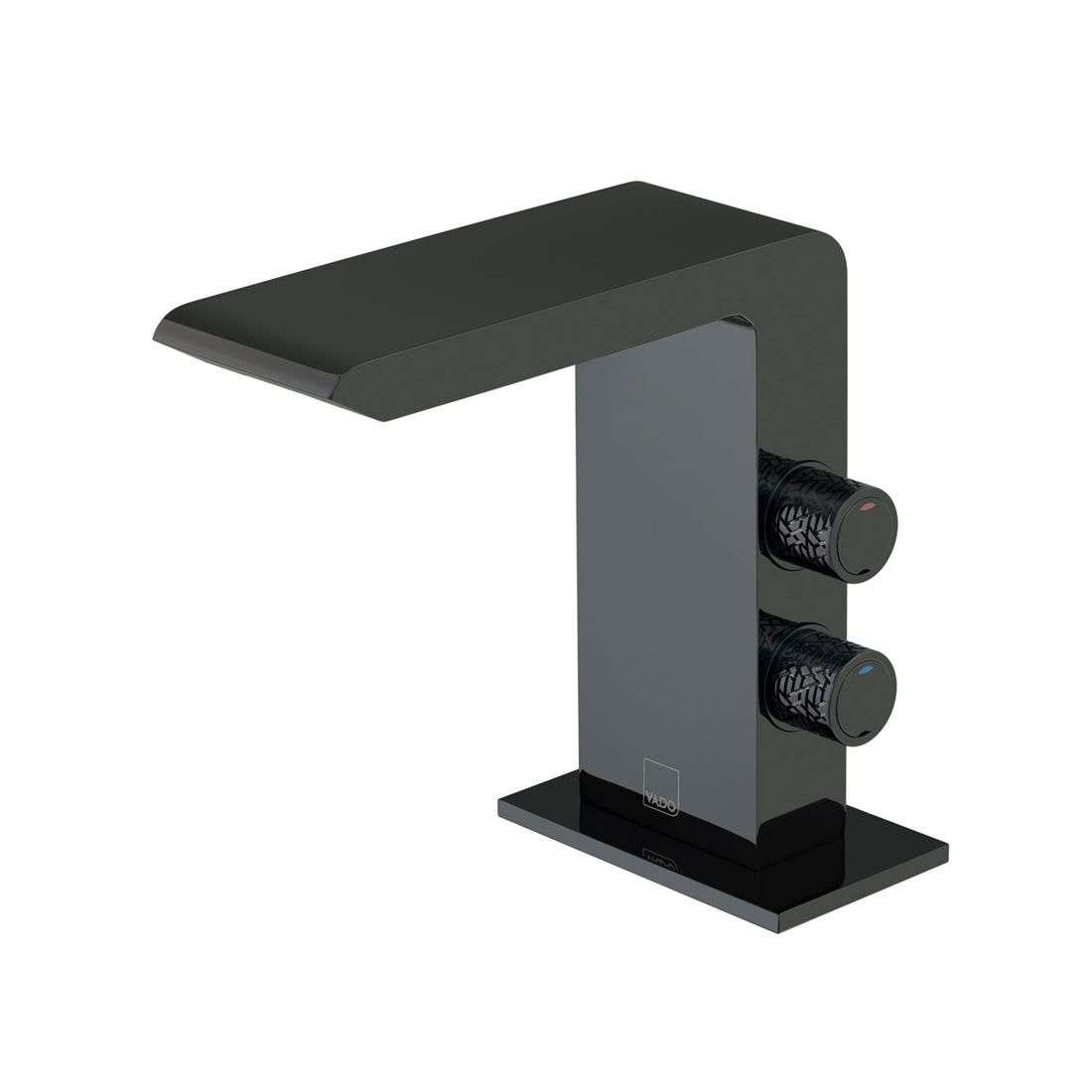 Vado Omika Smooth Bodied Mono Basin Mixer, Polished Black - Image 5