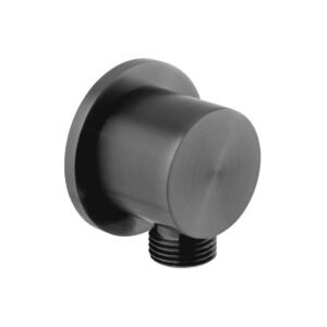 Vado Round Wall Outlet , Brushed Black