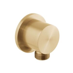 Vado Round Wall Outlet, Brushed Gold