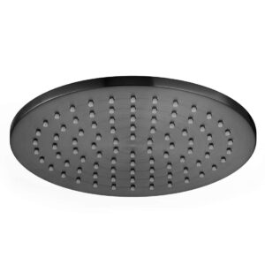 Vado Single Function Easy Clean Round Shower Head 200mm (8") Brushed Black