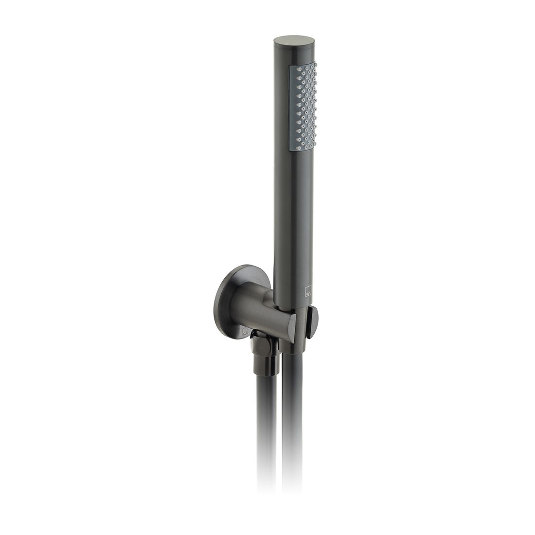 Vado Round Single Function Mini Shower Kit, Brushed Black