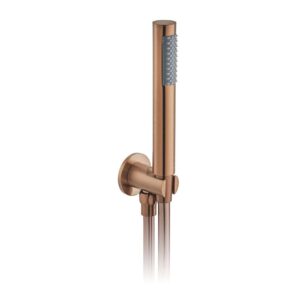 Vado Round Single Function Mini Shower Kit, Brushed Bronze