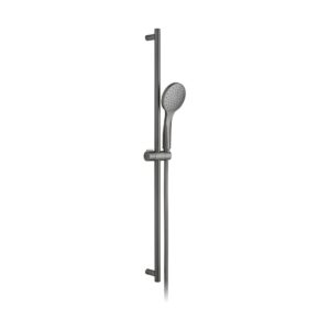 Vado Single Function Slide Rail Shower Kit with Atmsphere Single Function Air-Injection Handset, Brushed Black